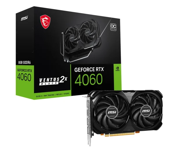 MSI GeForce RTX 4060 Ti Ventus 2X Black OC 16GB GDDR6 - photo 1